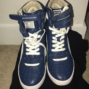 Puma blue wedge sneaker